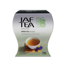 Чай JAF Earl Grey 100 г. зеленый чай с ароматом бергамота в фигурной пачке