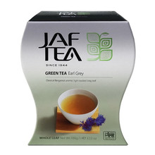 Чай JAF SC Earl Grey 100 г. зеленый чай с ароматом бергамота в фигурной пачке