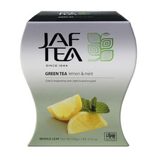 Чай JAF SC Lemon+Mint 100 г. зелёный чай с лимоном и мятой в фигурн. пачке